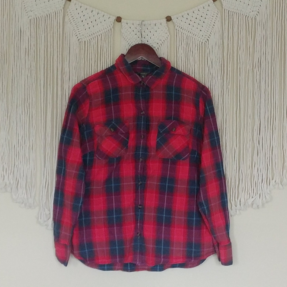 Eddie Bauer Plaid Flannel Button-Down
